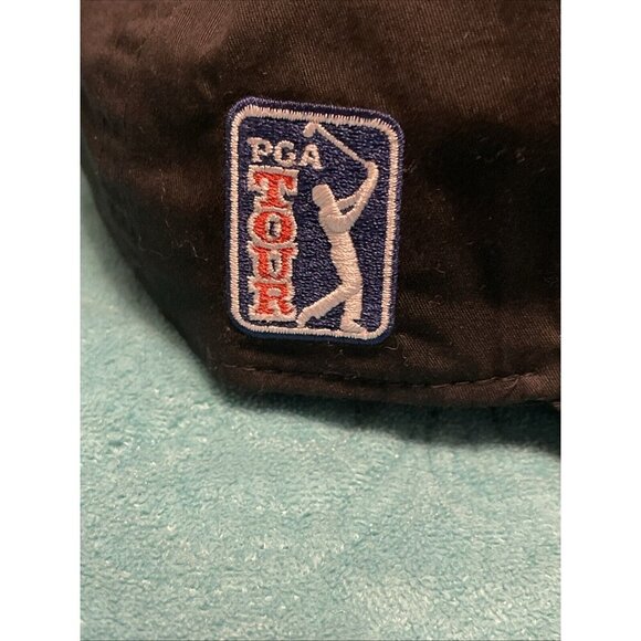 NWT Corales PGA Tour Black Cap By AHEAD - White & Gold Logo / R,W,&B PGA PATCH - Picture 2 of 16